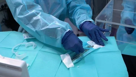 Preparing Surgical Instruments Video stock 314521581
