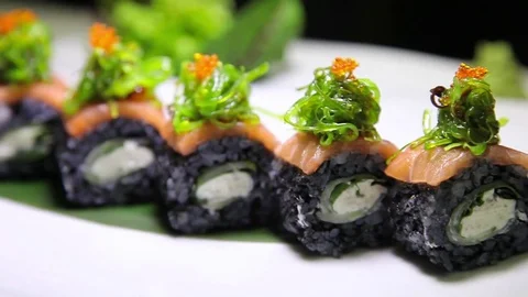 Preparing Sushi And Rolls Stock Footage 70563010