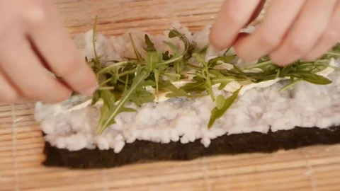 Preparing sushi Stock Footage 89663174