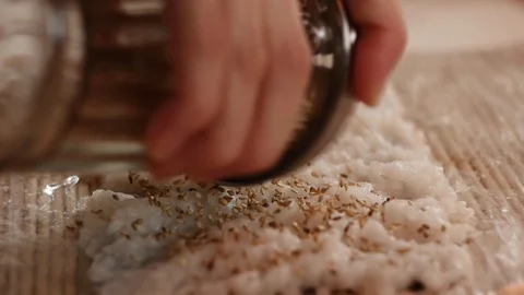 Preparing sushi Stock Footage 89663258