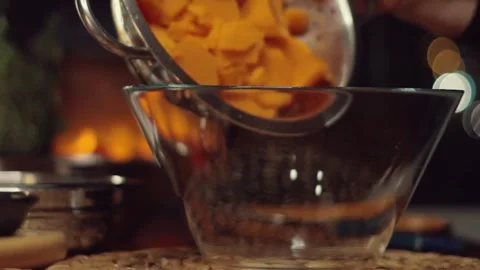 Preparing sweet potato salad Stock Footage 250270232