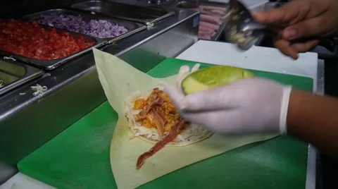 Preparing a Taco Stock Footage 63233572