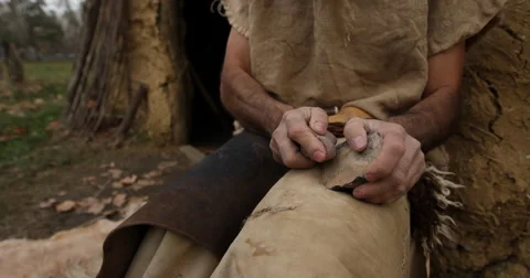 Preparing to take silex blades 스톡 동영상 61268544