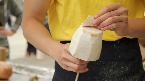 Preparing taro chips. Stock Footage 110886114