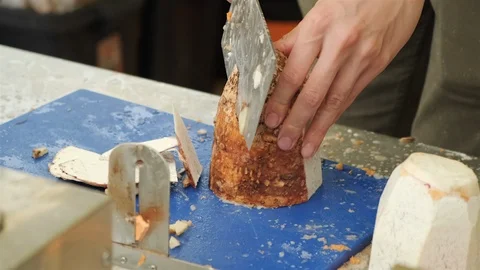 Preparing taro chips. Stock Footage 110886391