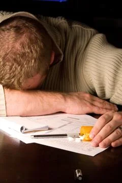 Preparing taxes Foto stock