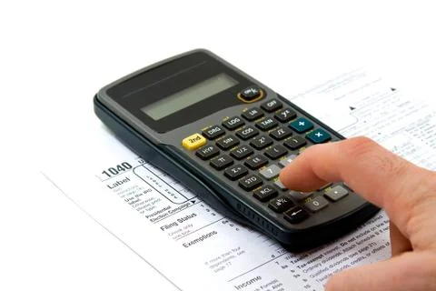 Preparing Taxes Stock Photos