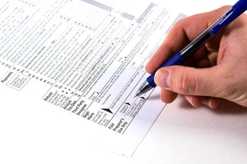 Preparing Taxes Stock Photos