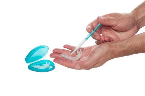 Preparing the teeth whitening system Stock Photos