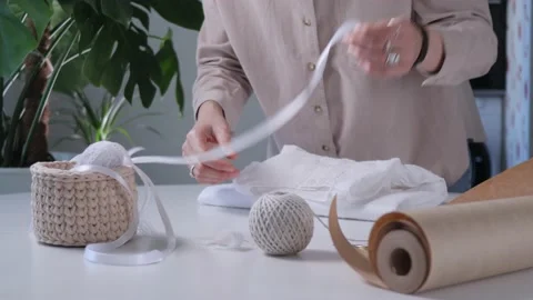 Preparing things for packing and delivery. Stock Footage 193412781