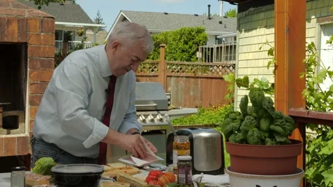 Preparing toast for aperitive (part two). Stock Footage 155372491