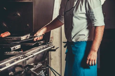 Preparing traditional beef steak Фото