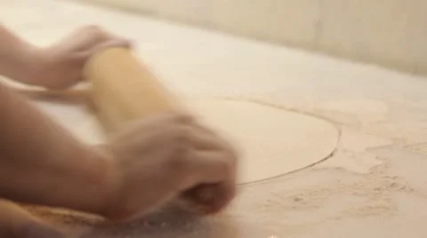 Preparing Turkish Pizza with flour Vídeo Stock 55844840