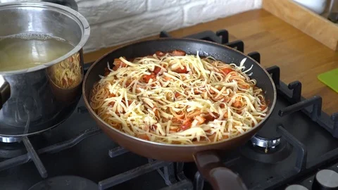 Preparing typical italian pasta Stock Footage 75582041