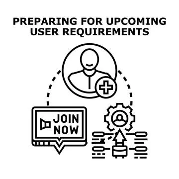 Preparing for upcoming user requirements and development Stock Illustration