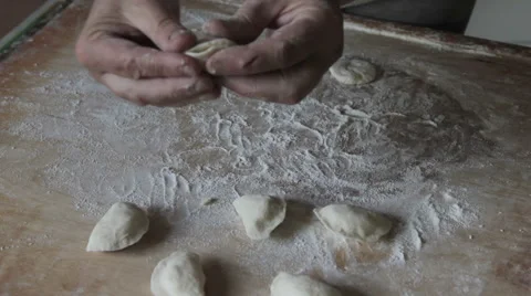 Preparing Vareniks Vídeo Stock 65786277