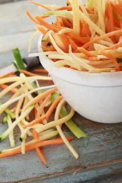 Preparing vegetable coleslaw Stock Photos