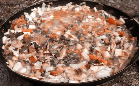 Preparing vegetable mix stew Stock Photos