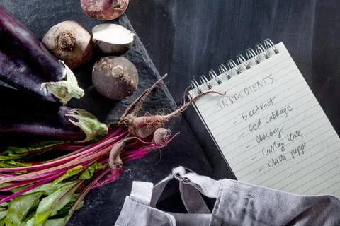 Preparing vegetarian dinner Stock Photos