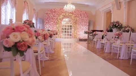 Preparing Wall from the Flowers of the roses Stock Footage 69261763