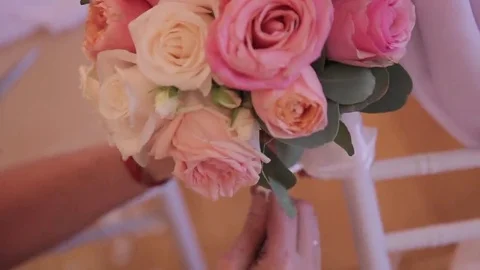 Preparing Wall from the Flowers of the roses 스톡 동영상 69261970