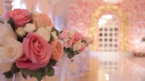 Preparing Wall from the Flowers of the roses Stock Footage 69262164