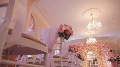 Preparing Wall from the Flowers of the roses Stock Footage 69262276