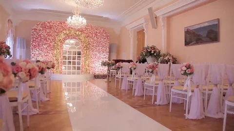 Preparing Wall from the Flowers of the roses Stock Footage 69262398
