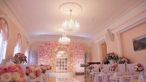 Preparing Wall from the Flowers of the roses Stock Footage 69262470