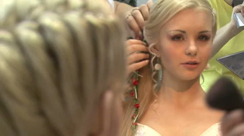 Preparing for a wedding Stock Footage 5186267