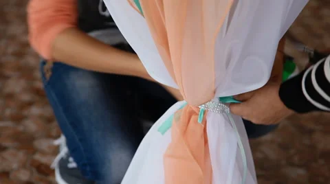 Preparing for the wedding,decorating Stock Footage 45322033