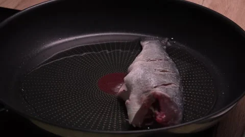 Preparing Whole Fish for Cooking, Stock Footage 258563114