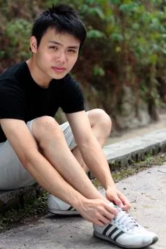 Preparing for a workout Stock Photos