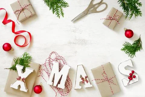 Preparing for Xmas background Stock Photos