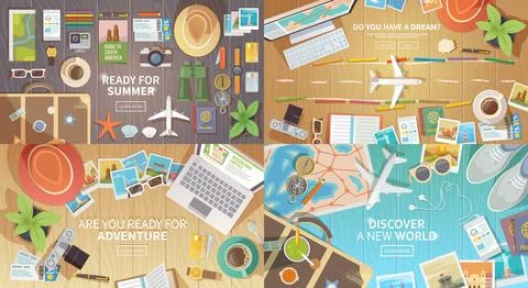 Preparing for your journey. Stock Illustration