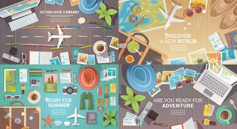 Preparing for your journey. Stock Illustration
