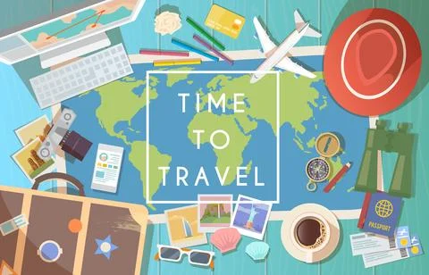 Preparing for your journey. Stock Illustration