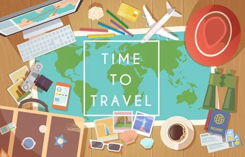 Preparing for your journey. Stock Illustration