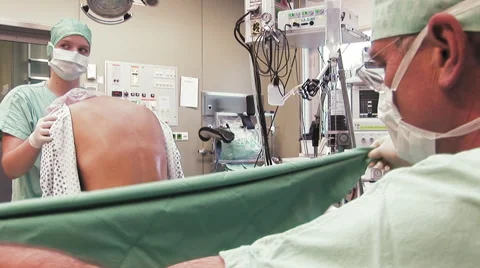 Preperation for a Spinal Anesthesia Stock Footage 67277524