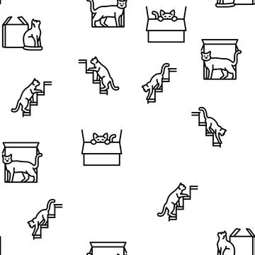 Preposition english language vector seamless pattern Stock Illustration