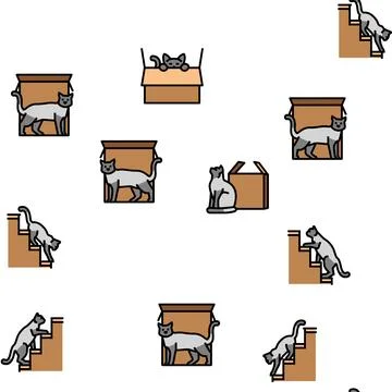 Preposition english language vector seamless pattern 스톡 일러스트