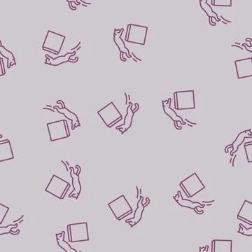 Onto preposition english line seamless pattern Stock Illustration