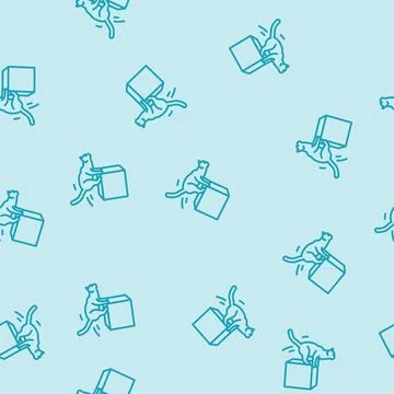 Off preposition english line seamless pattern Illustrazione stock