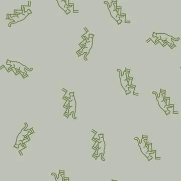 Up preposition english line seamless pattern Stock Illustration