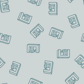At preposition english line seamless pattern Stock Illustration