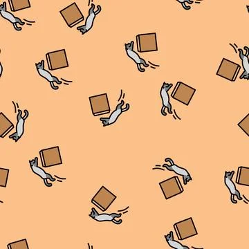 Onto preposition english vector seamless pattern Illustrazione stock