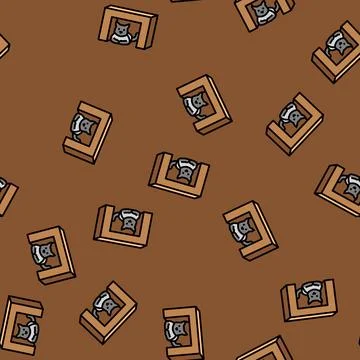 At preposition english vector seamless pattern Illustrazione stock