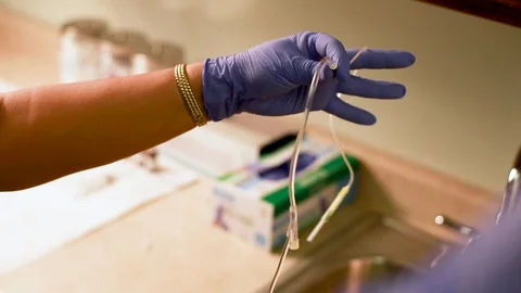 Prepping the IV Stock Footage 89077256