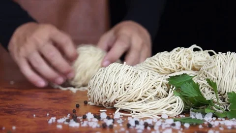 Prepping Ramen Stock Footage 76180487
