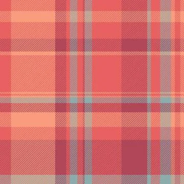 Preppy texture fabric pattern, rough vector tartan seamless. Strip backgrou.. Stock Illustration